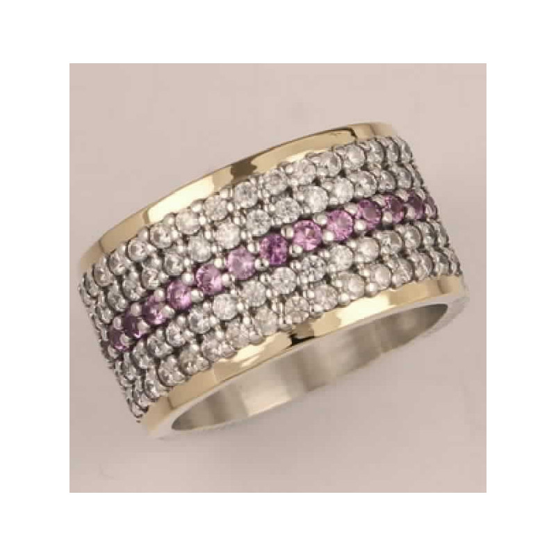 ANELL ORO PLATA RODOLITA  - 11230RO