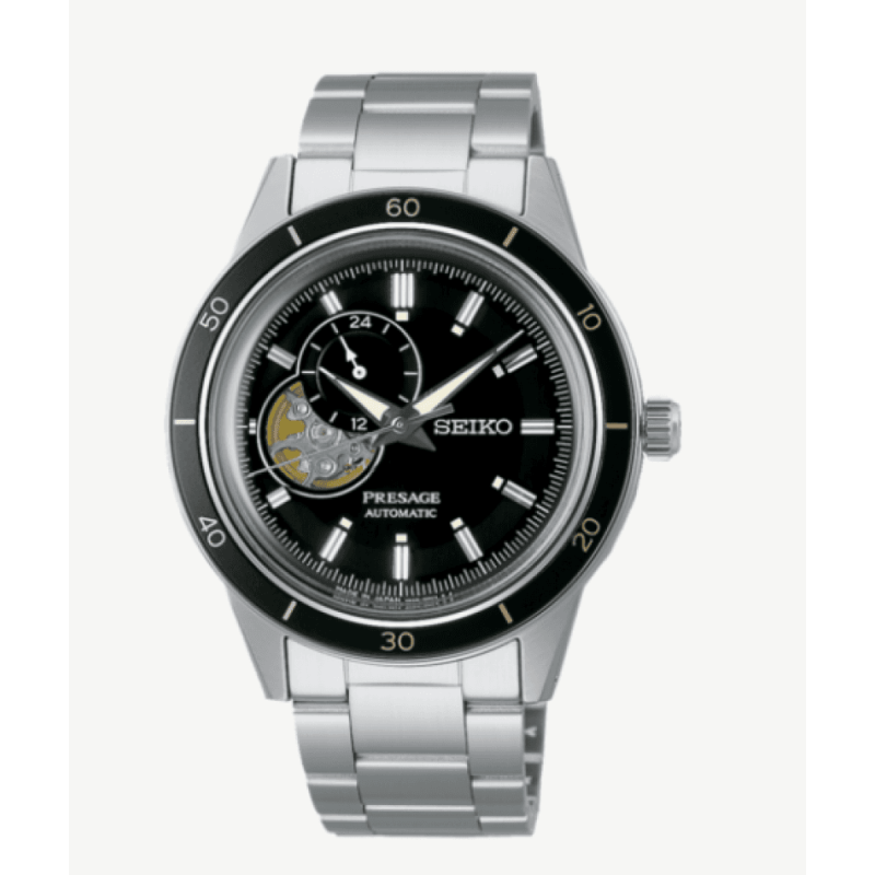 SEIKO   PRESAGE STYLE 60'S SKELETON NEGRO - SSA425J1