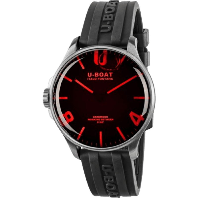 U BOAT DARKMOON RED ST RUBBER - U8465/B