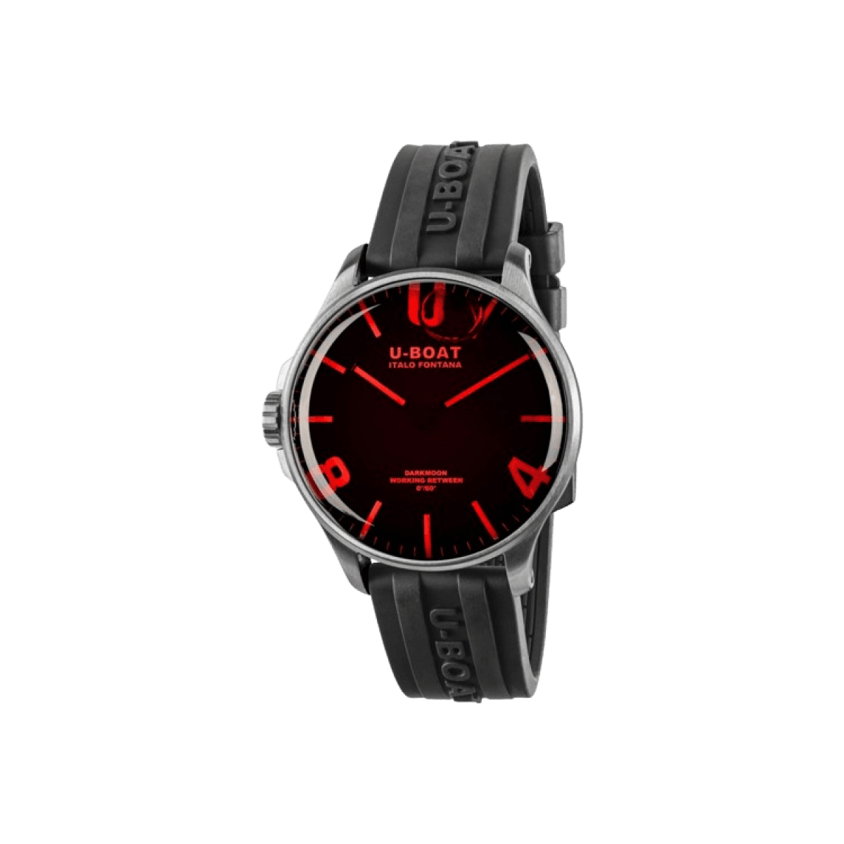 U BOAT DARKMOON RED ST RUBBER - U8465/B