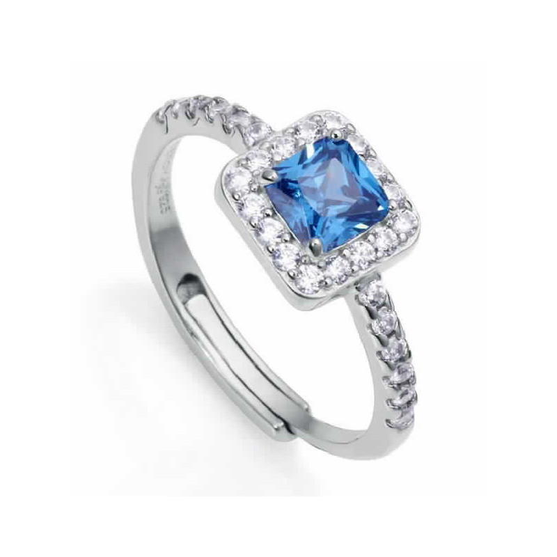 ANILLO PLATA DE LEY BA?O RODIO SRA JEWEL - 13154A015-33