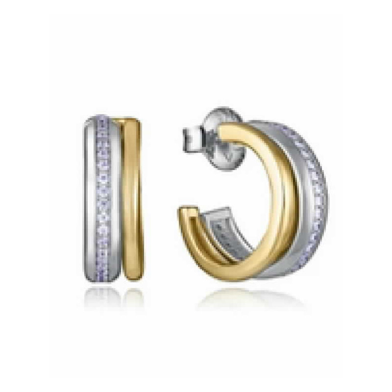 PEND PLATA DE LEY BA?O ORO Y ROD CIRC JW - 13224E100-30