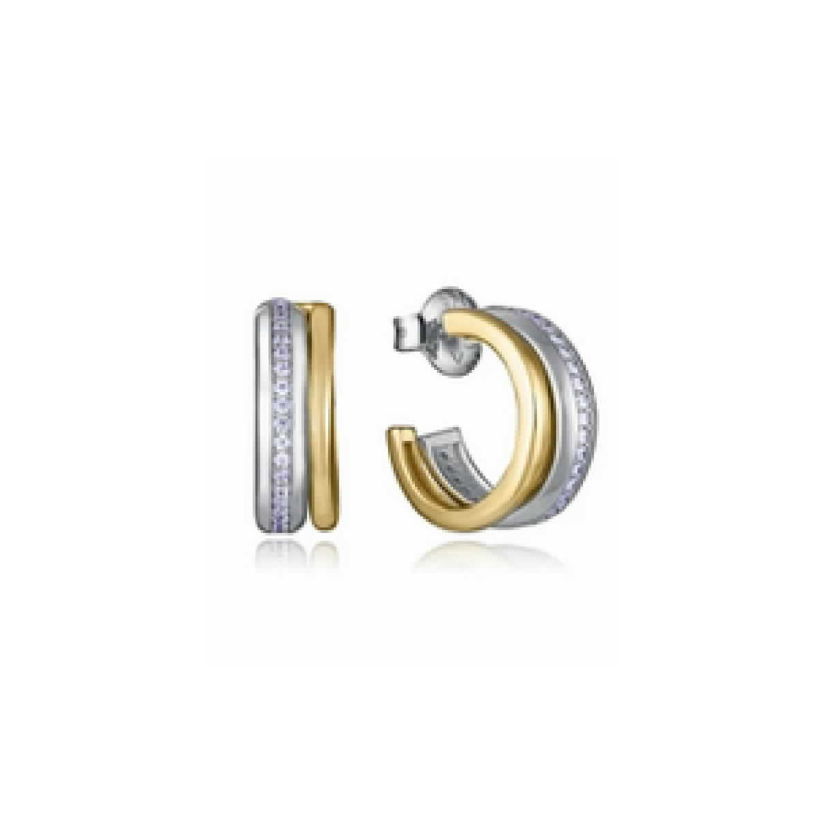 PEND PLATA DE LEY BA?O ORO Y ROD CIRC JW - 13224E100-30