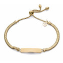 PULSERA ACERO IP DORADO PLACA SRA FN - 1460P01012