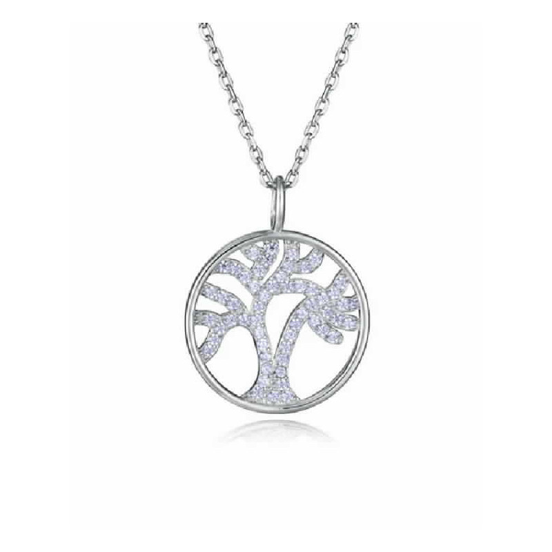 COLLAR PLATA DE LEY BA?O RODIO CIRC SRA  - 15124C000-30