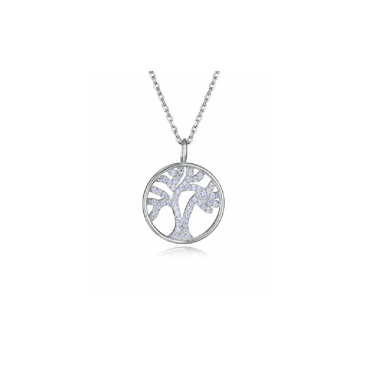 COLLAR PLATA DE LEY BA?O RODIO CIRC SRA  - 15124C000-30