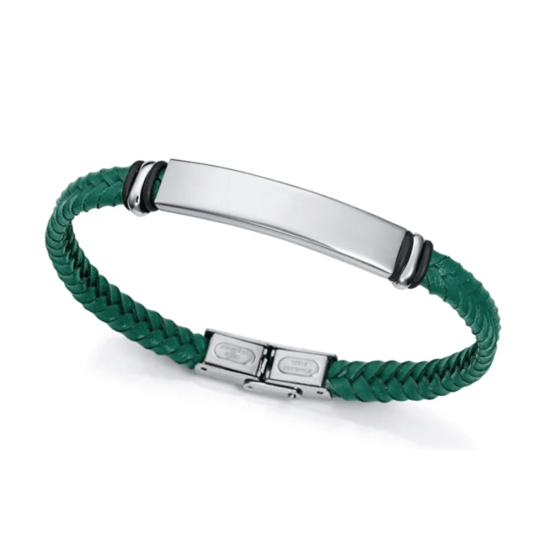 VICEROY   PULSERA ACERO Y PIEL VERDE - 15180P01016