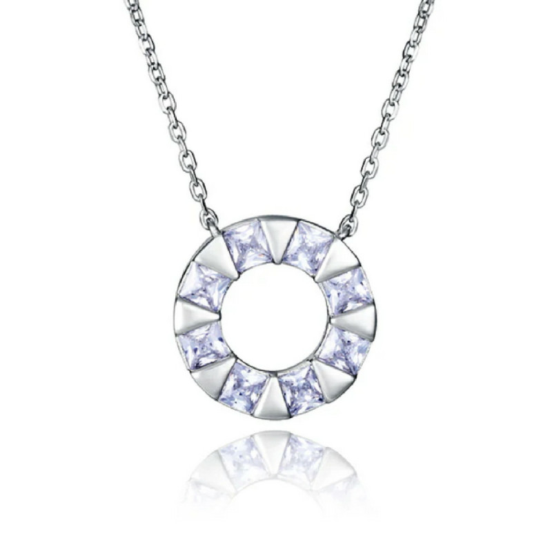 COLLAR PLATA DE LEY BA?O RODIO CIRC SRA  - 2312C000-30