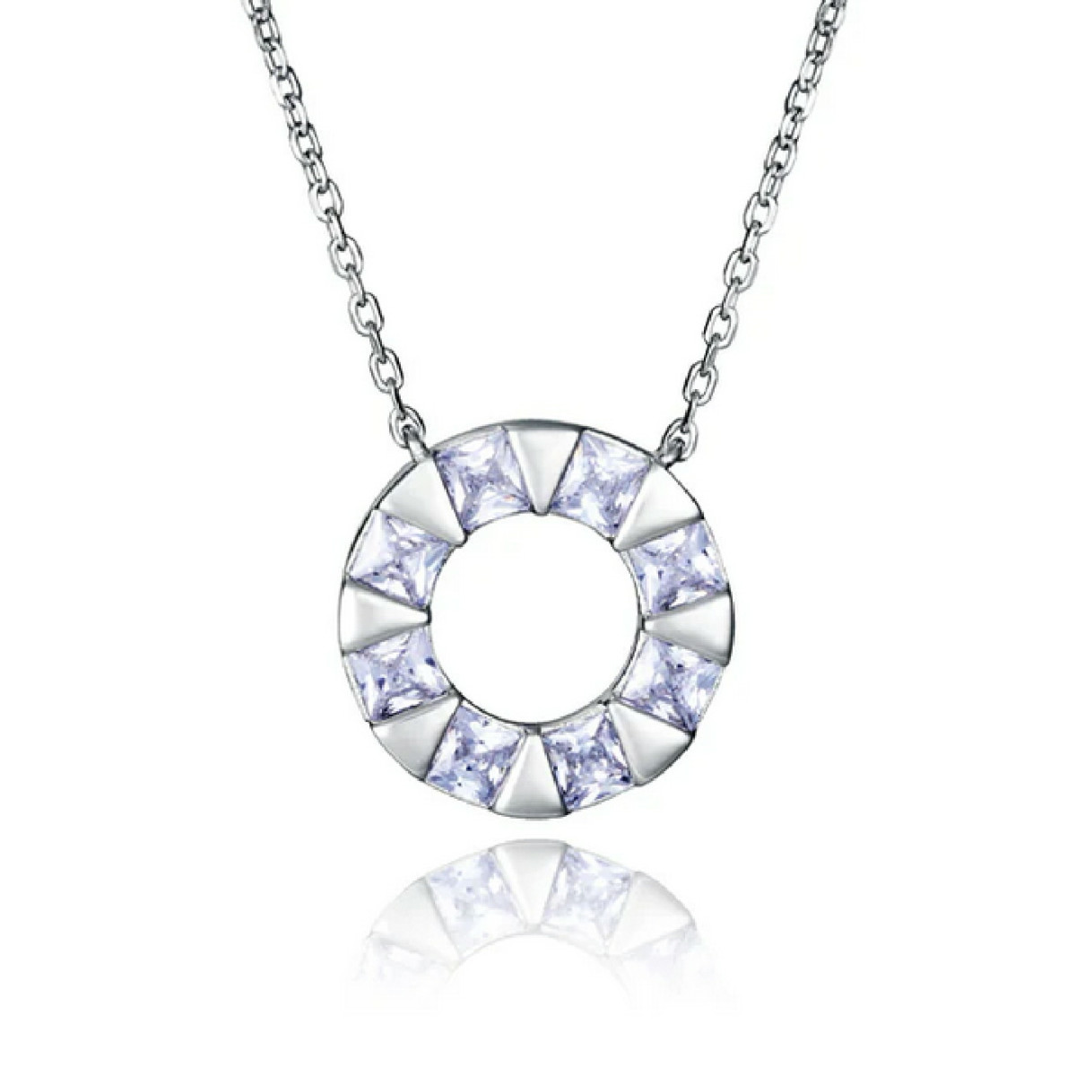 COLLAR PLATA DE LEY BA?O RODIO CIRC SRA  - 2312C000-30