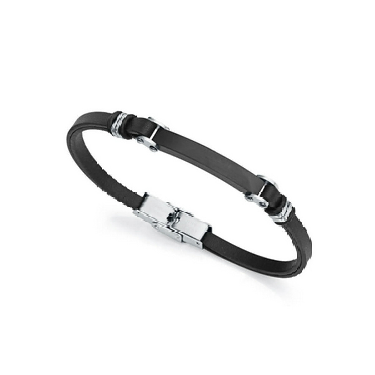 PULS ACERO IP NEGRO PIEL Y GOMA NEGRA SR - 75324P01010