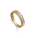 VICEROY   ANILLO PLATA BAÑO ORO 2 TIRAS CIRCONITAS - 9153A012-30