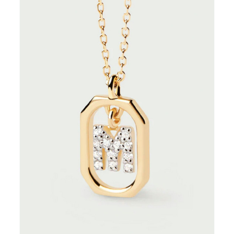 COLLAR MINI LETTER M GOLD - CO01-524-U