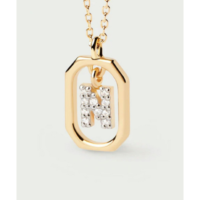 COLLAR MINI LETTER N GOLD - CO01-525-U