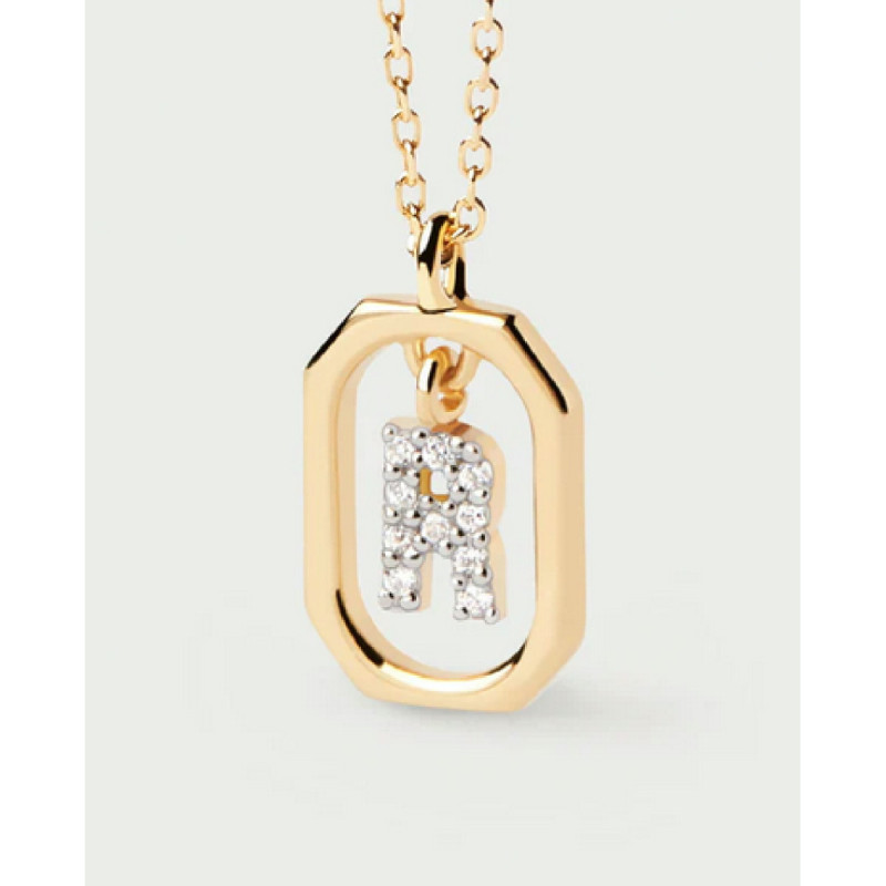 COLLAR MINI LETTER R GOLD - CO01-529-U