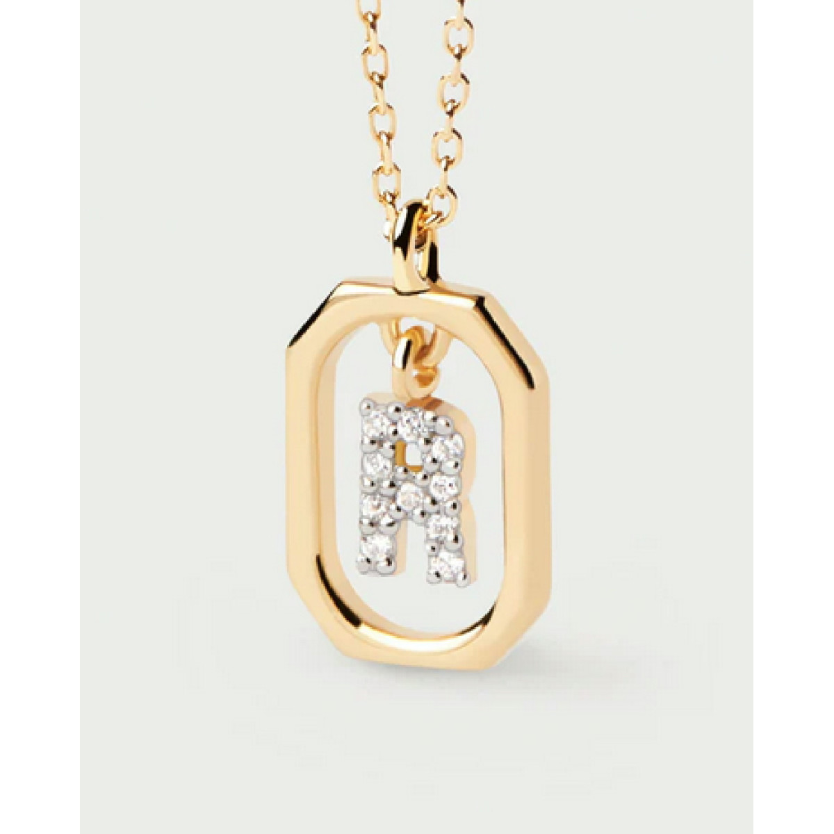 COLLAR MINI LETTER R GOLD - CO01-529-U