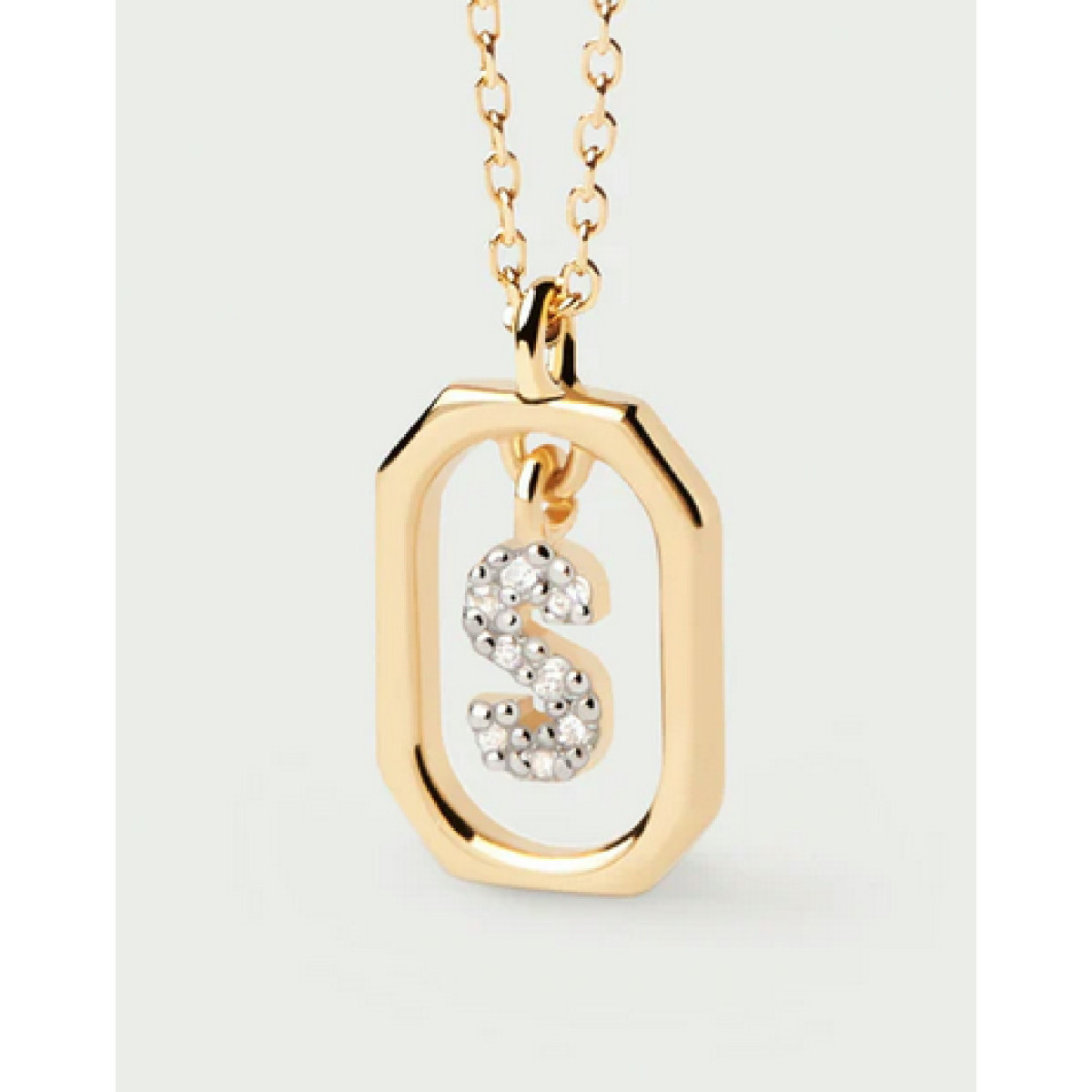 COLLAR MINI LETTER S GOLD - CO01-530-U