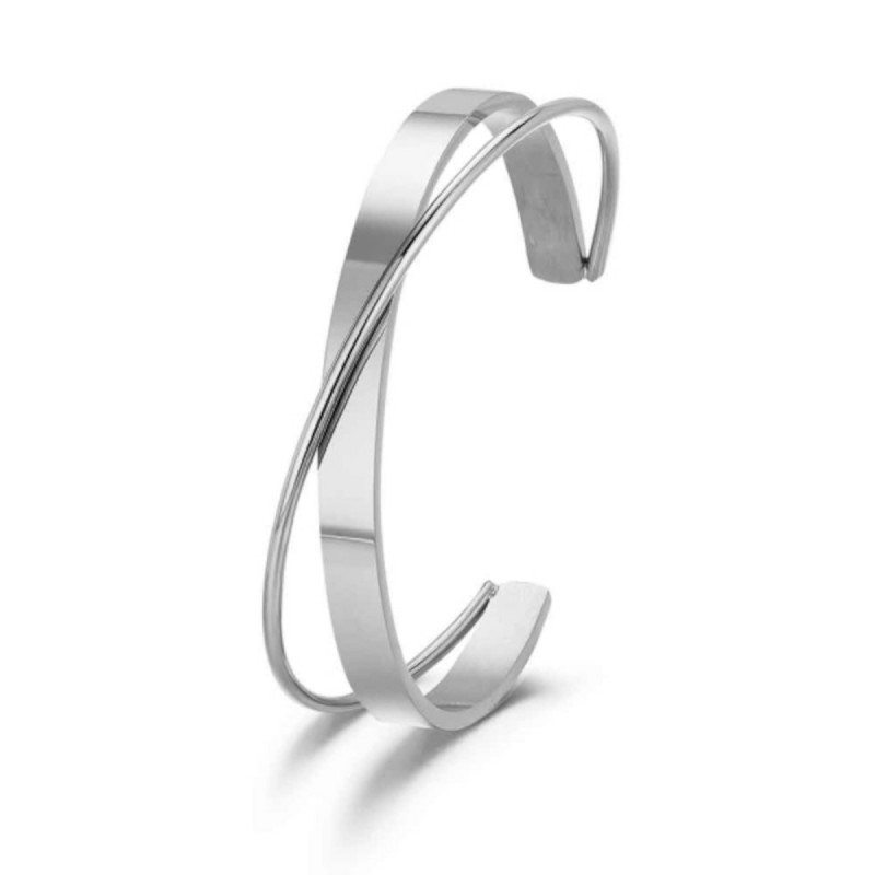 BRAÇALET EN ACER BANY PLATÍ CREUAT - 9125072