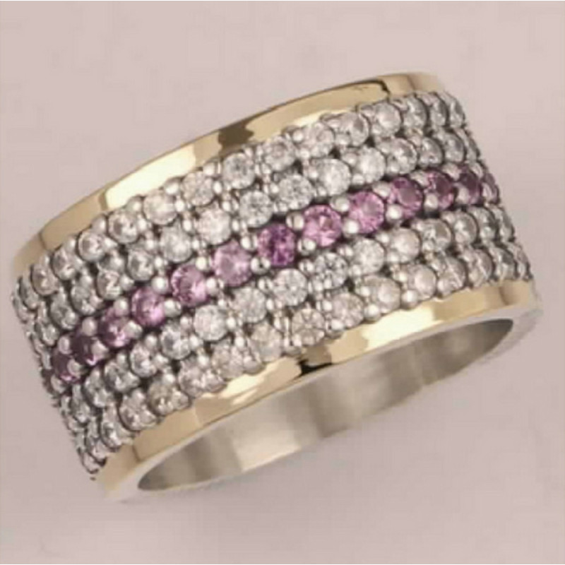 ANELL ORO PLATA RODOLITA  - 11230RO