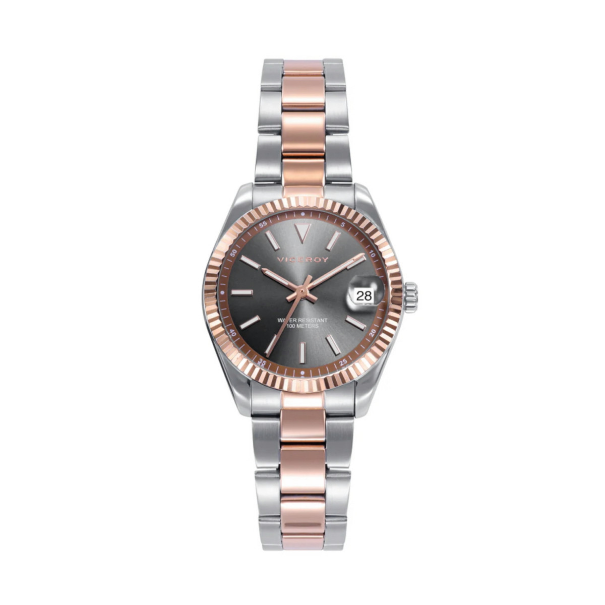 RELOJ ACERO IP ROSA BRAZALETE SRA VA - 42438-17