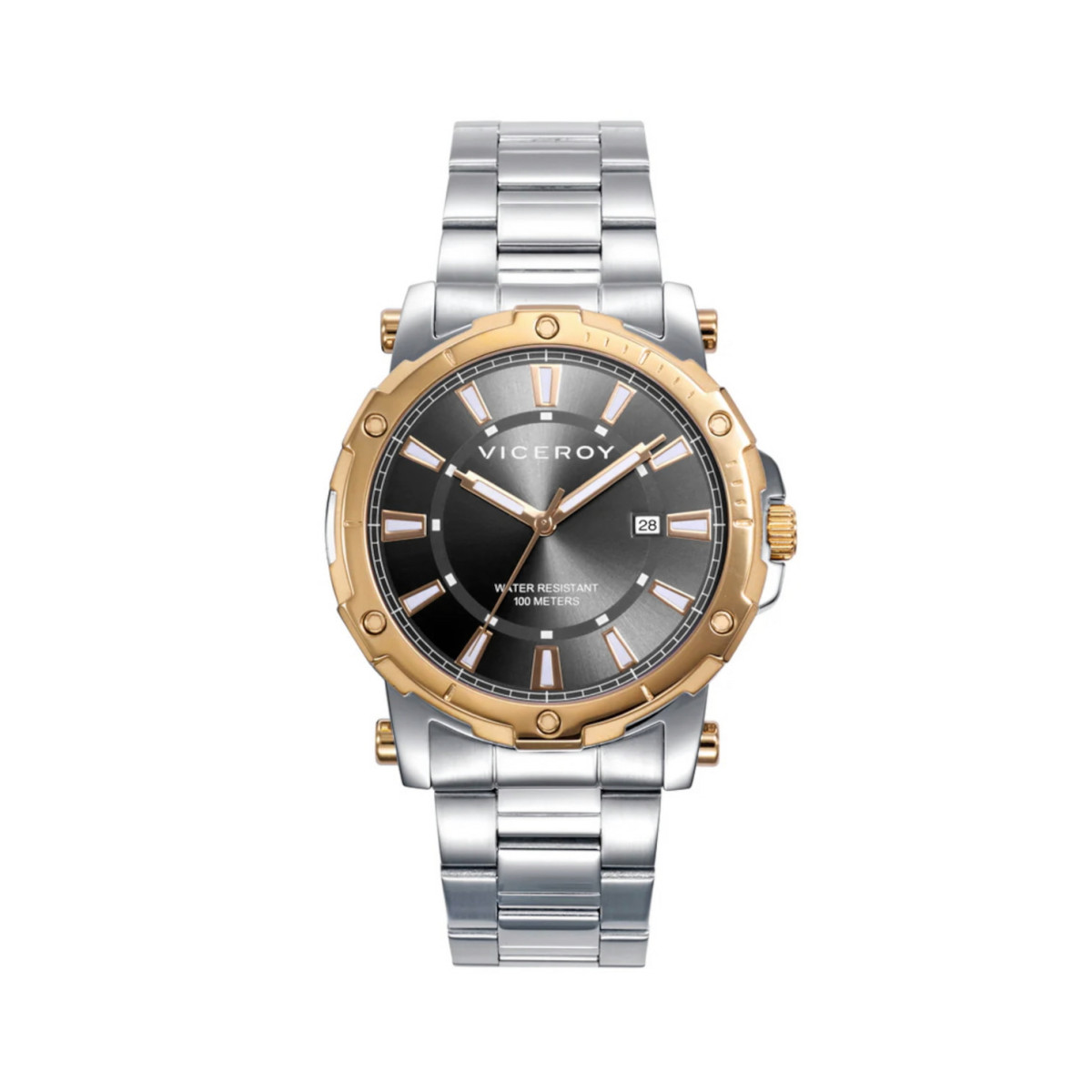 RELOJ ACERO IP DORADO BRAZALETE SR VA - 401313-17