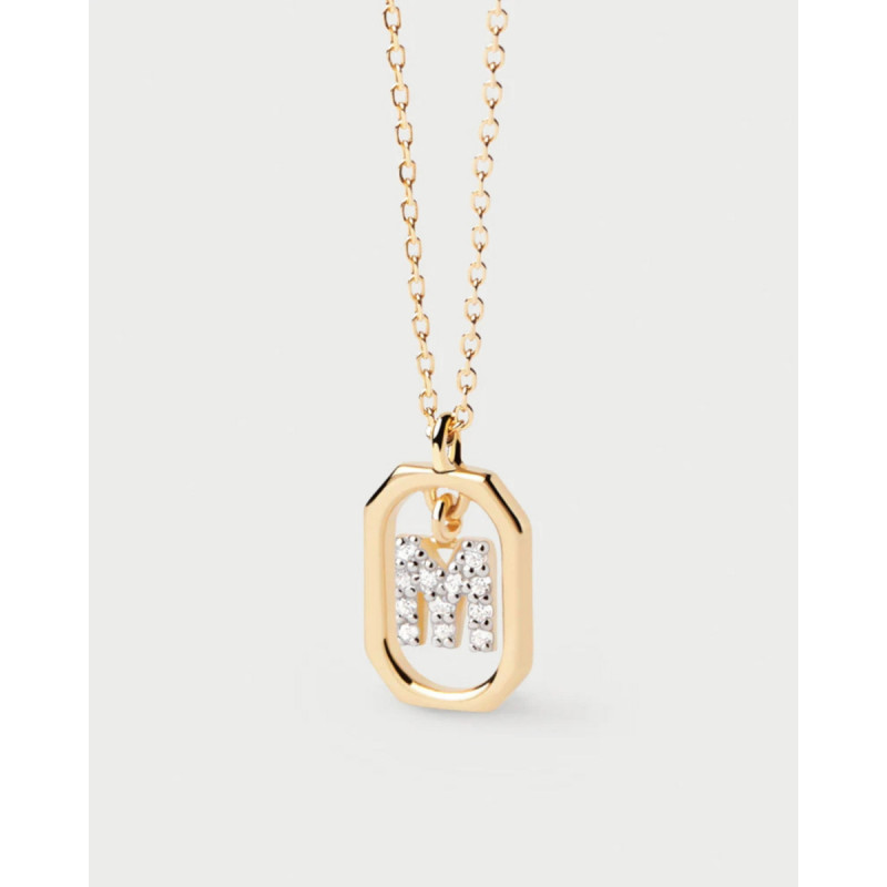 COLLAR MINI LETTER M GOLD - CO01-524-U