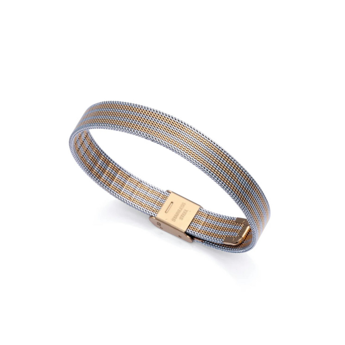 PULSERA MALLA BICOLOR IP DAURAT - 1360P01019