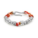PULSERA PLATA Y HILOS COLORES - C20B T/19