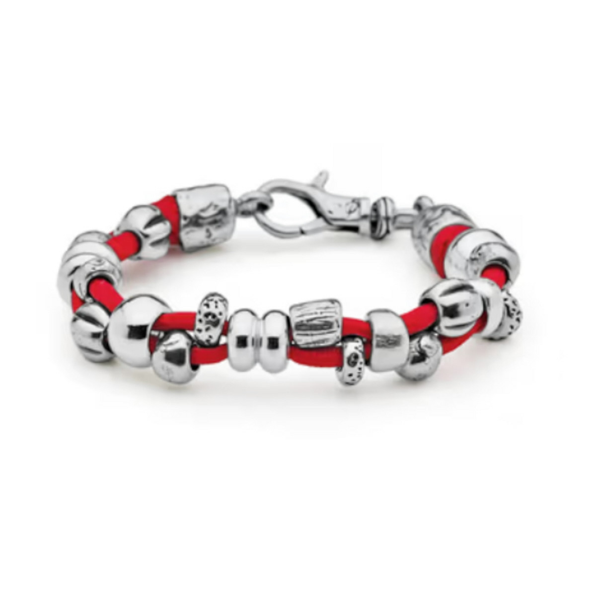 PULSERA PLATA Y HILO ROJO - P17R T/19