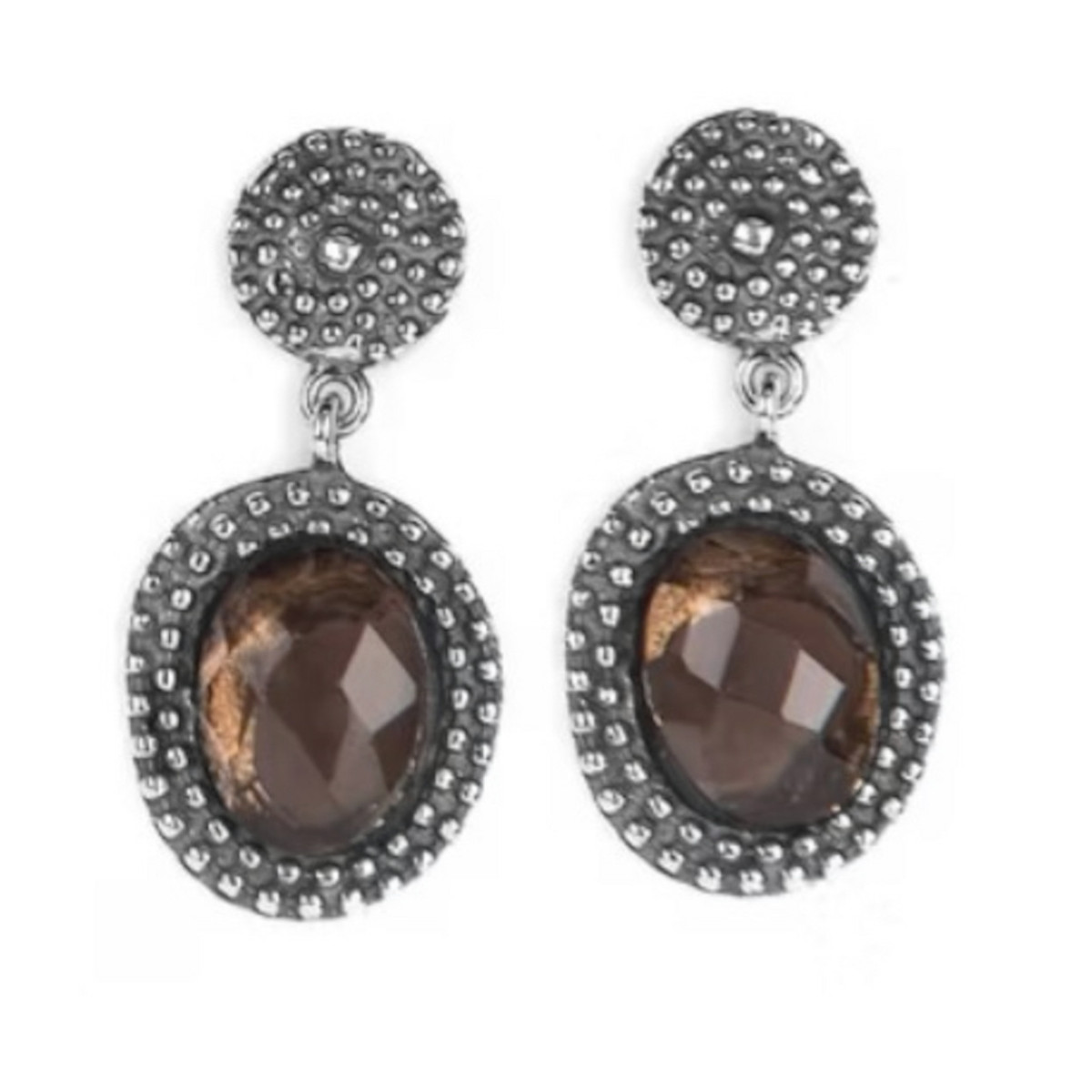 ARRACADES PLATA PEDRA - E14