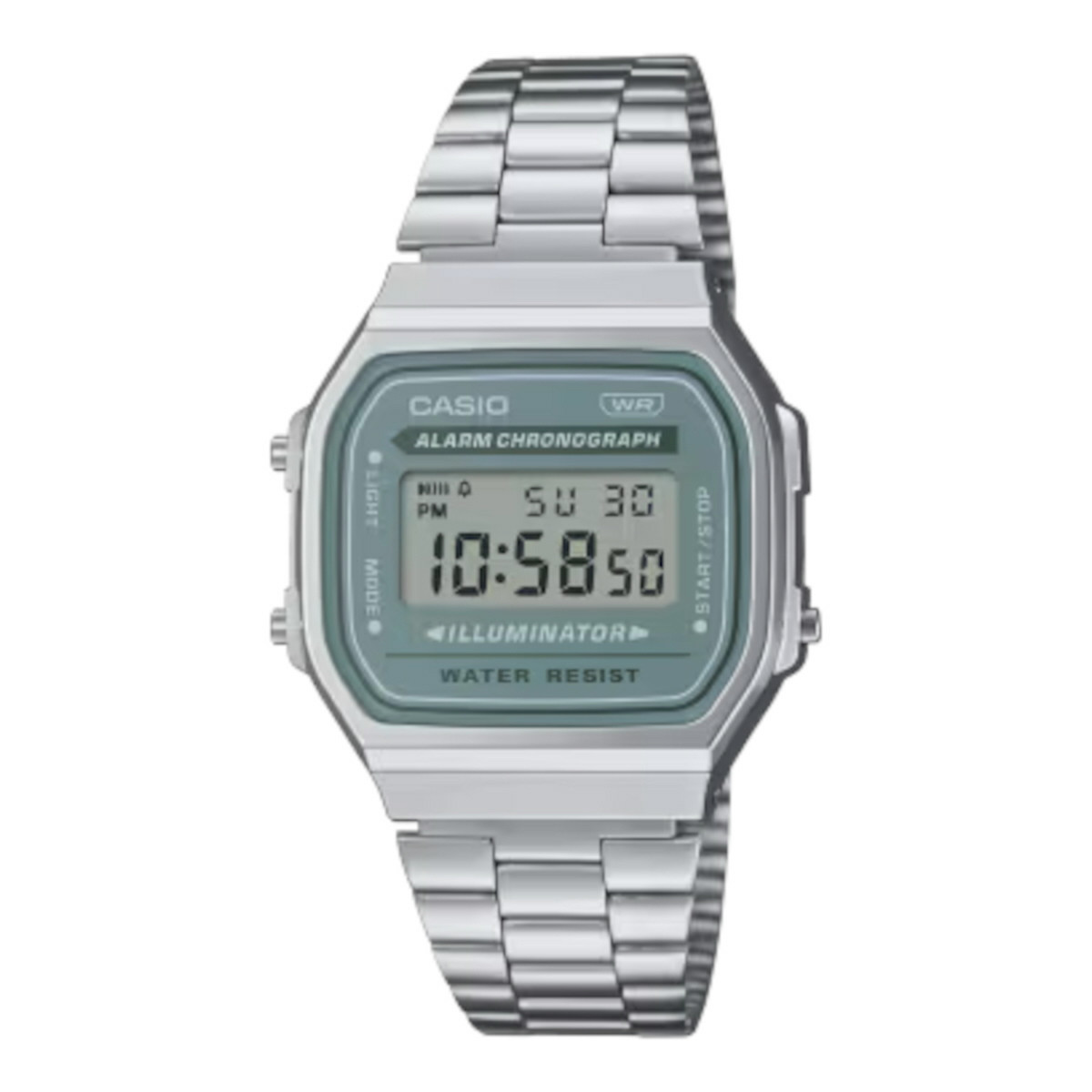 CASIO DIGITAL BRAÇALET PLATA  - A168WA-3AYES