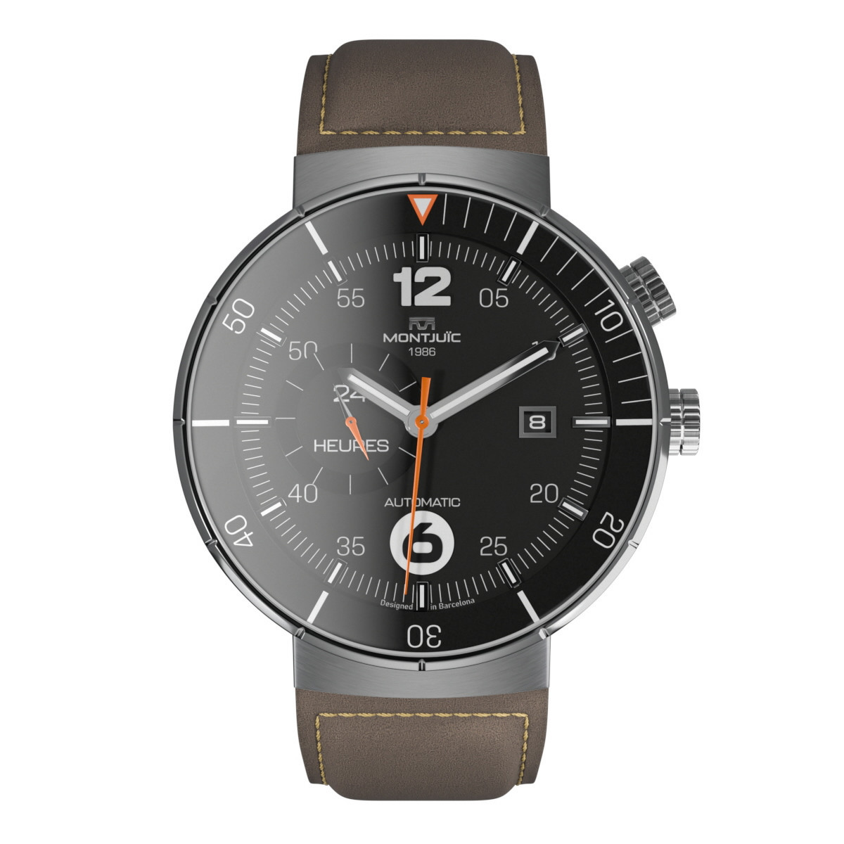 MONTJUIC AUTO.ST.BLACK DIAL CORR PELL - MJ4.0101.S