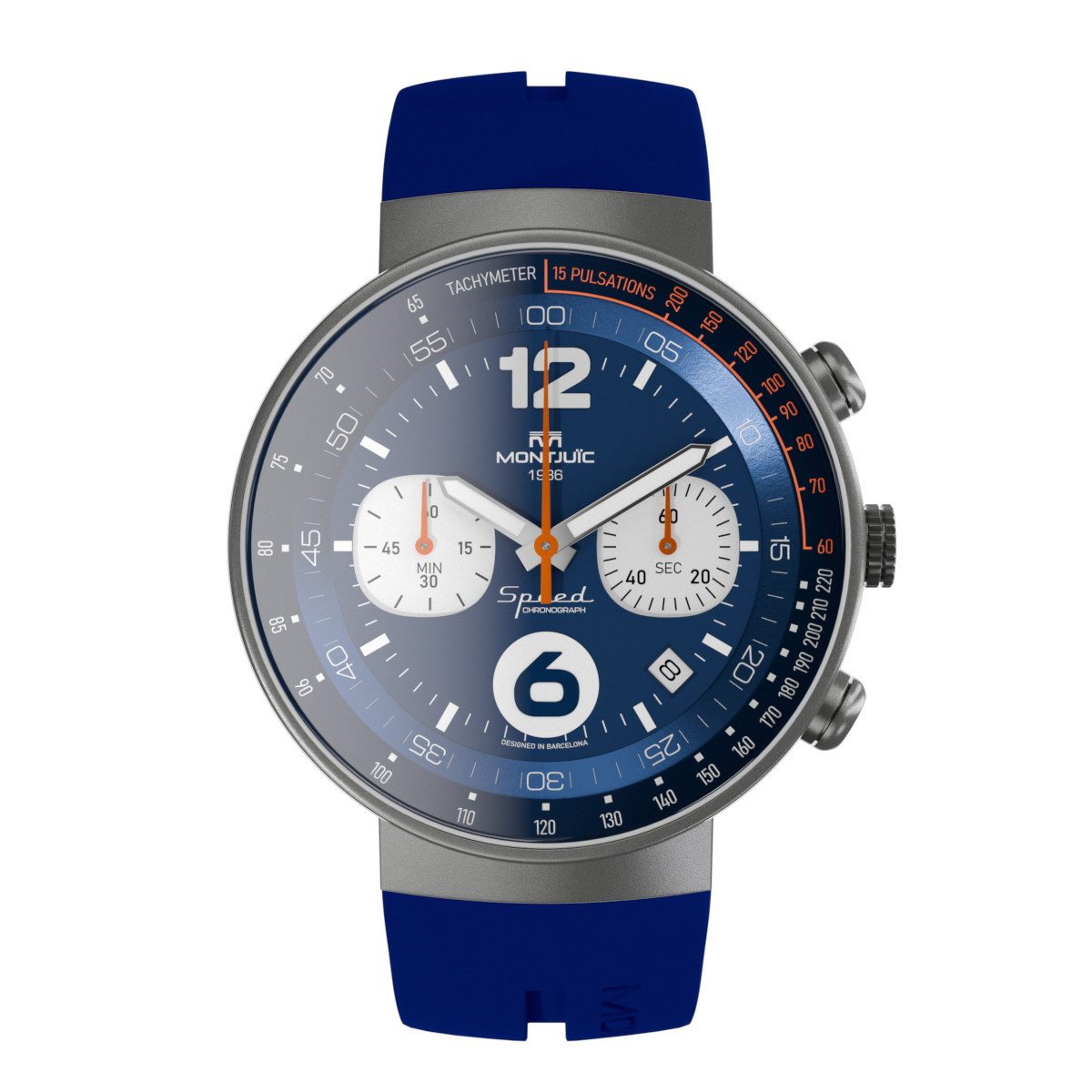 MONTJUIC CHRONO, ST.BLUE WHITE - MJ2.0303.S