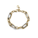 PULSERA ACERO IP DORADO ESLABONES - 14288P01019