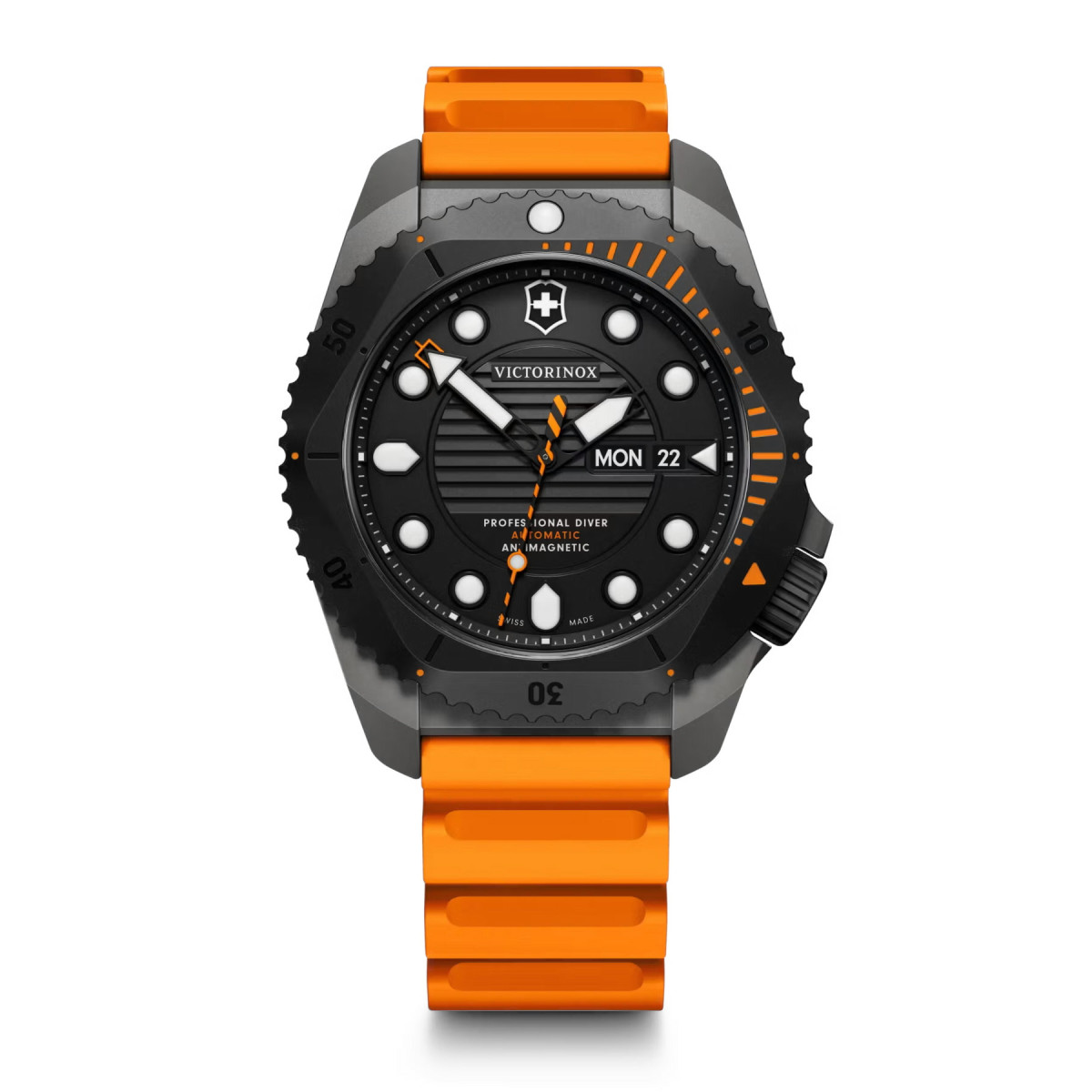 VICTORINOX  DIVE PRO AUTOMATIC TITANIUM, ORANGE RUBB - V241996