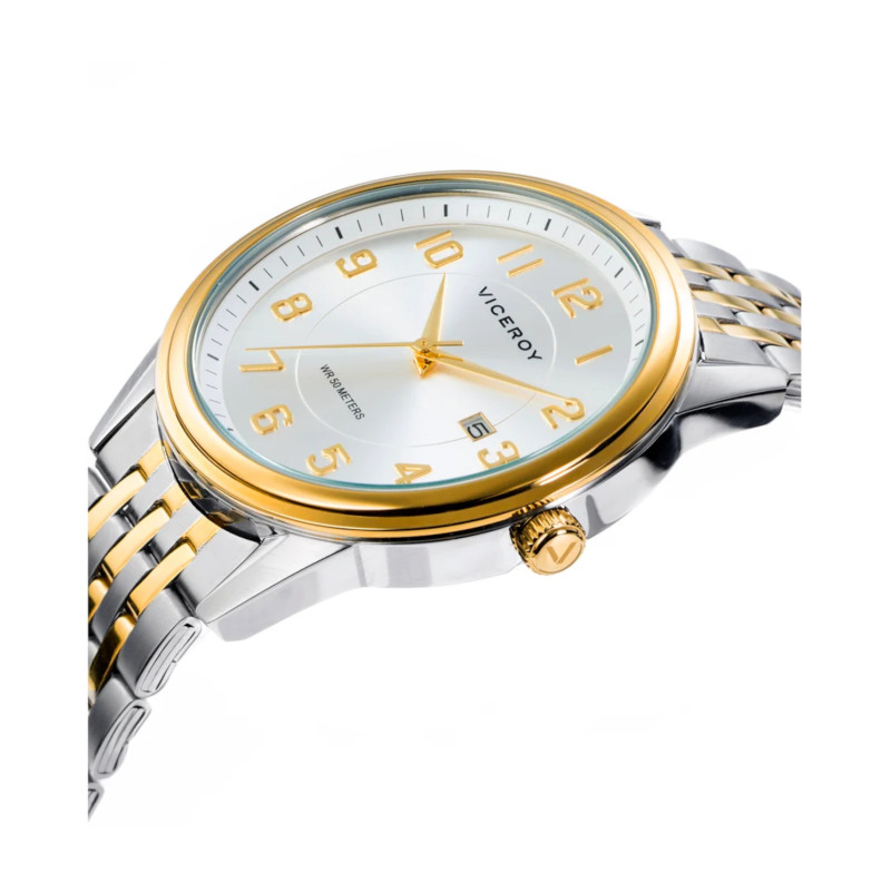 RELOJ ACERO IP DORADO BRAZALETE SR VA - 401151-85