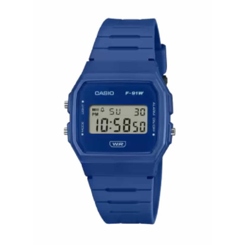 CASIO DIGI.CORR RESINA BLAU  - F91WB-2A1EF