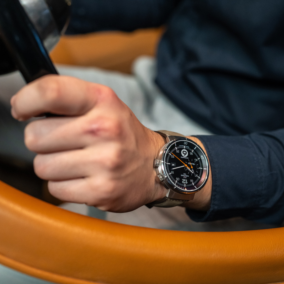 MONTJUIC AUTO.ST.BLACK DIAL CORR PELL - MJ4.0101.S