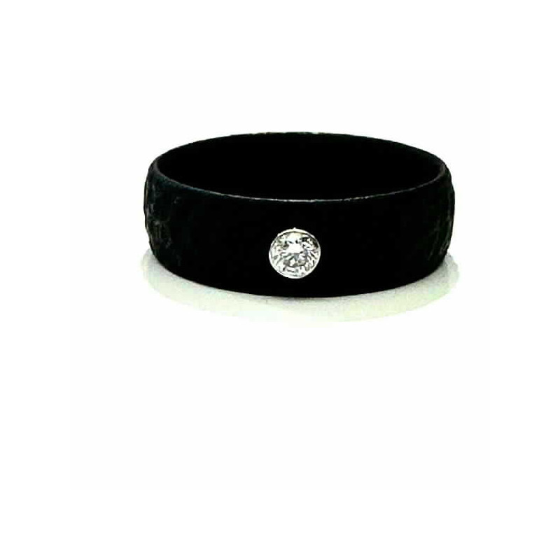 ANELL OR 750, COBALT I BRILLANT 0.08ct. - INVISIBLE AN6