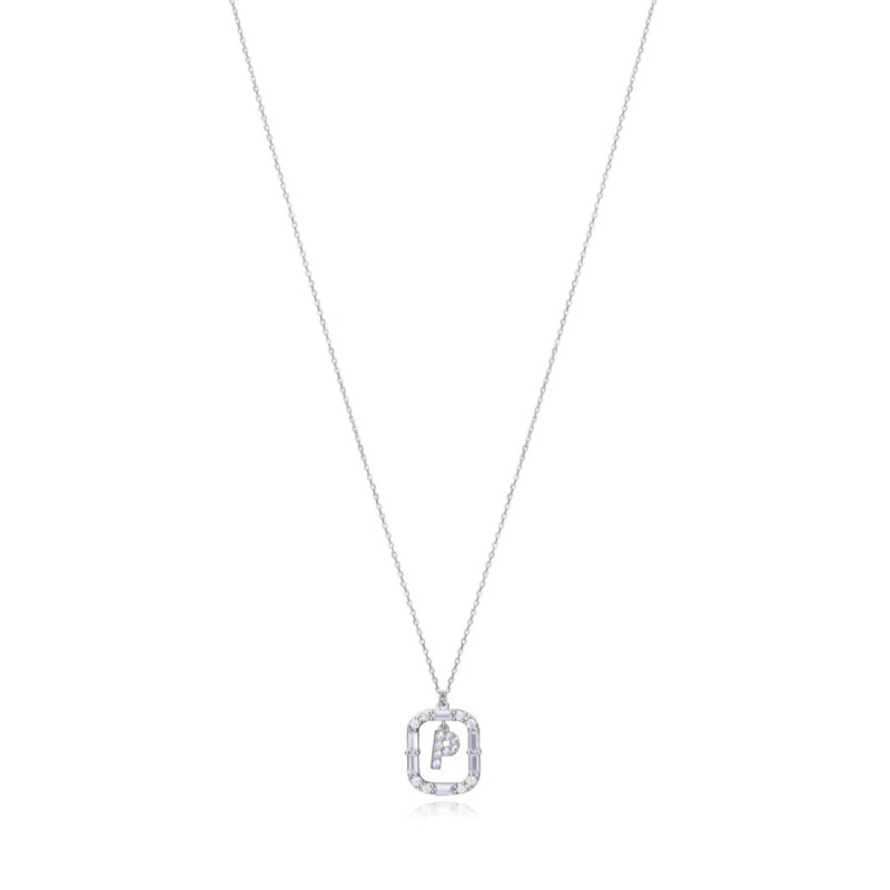 COLL PLATA DE LEY BAÑO RODIO LETRA P - 13181C000-30P