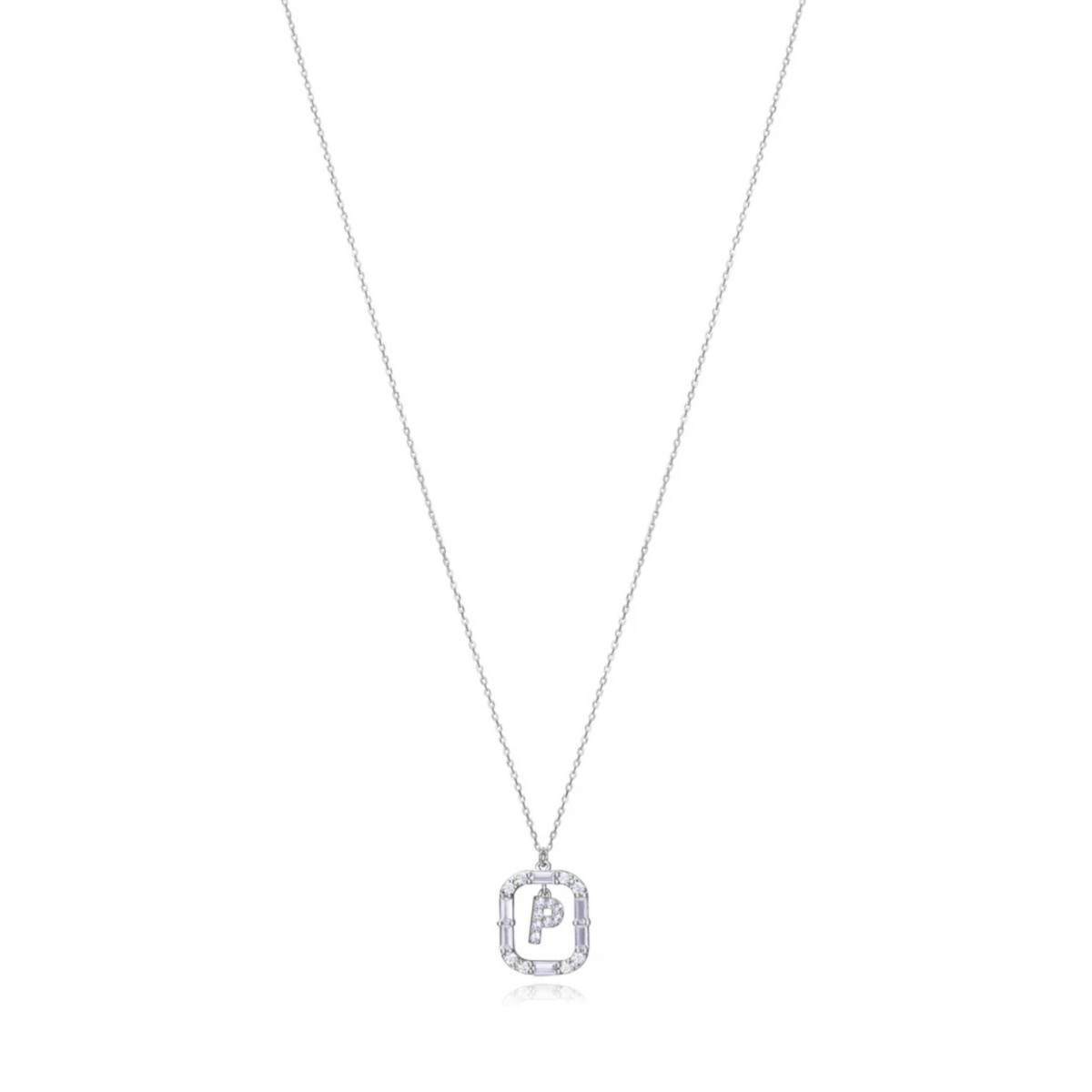 COLL PLATA DE LEY BAÑO RODIO LETRA P - 13181C000-30P