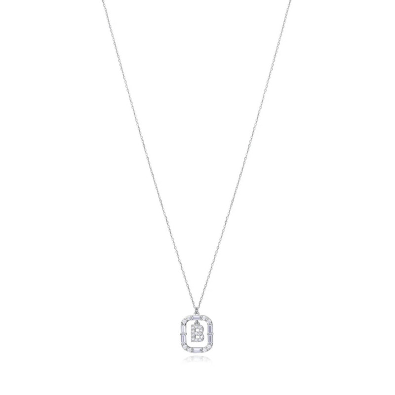 COLL PLATA DE LLEI BANY RODIO LLETRA B - 13181C000-30B