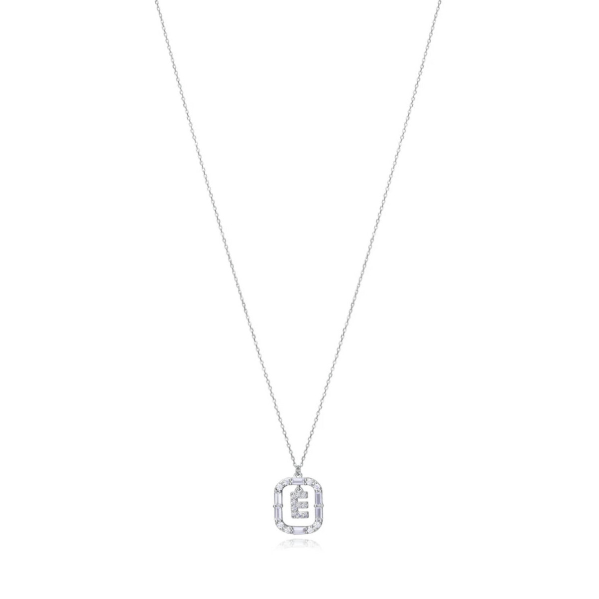 COLL PLATA DE LEY BAÑO RODIO LETRA E - 13181C000-30E