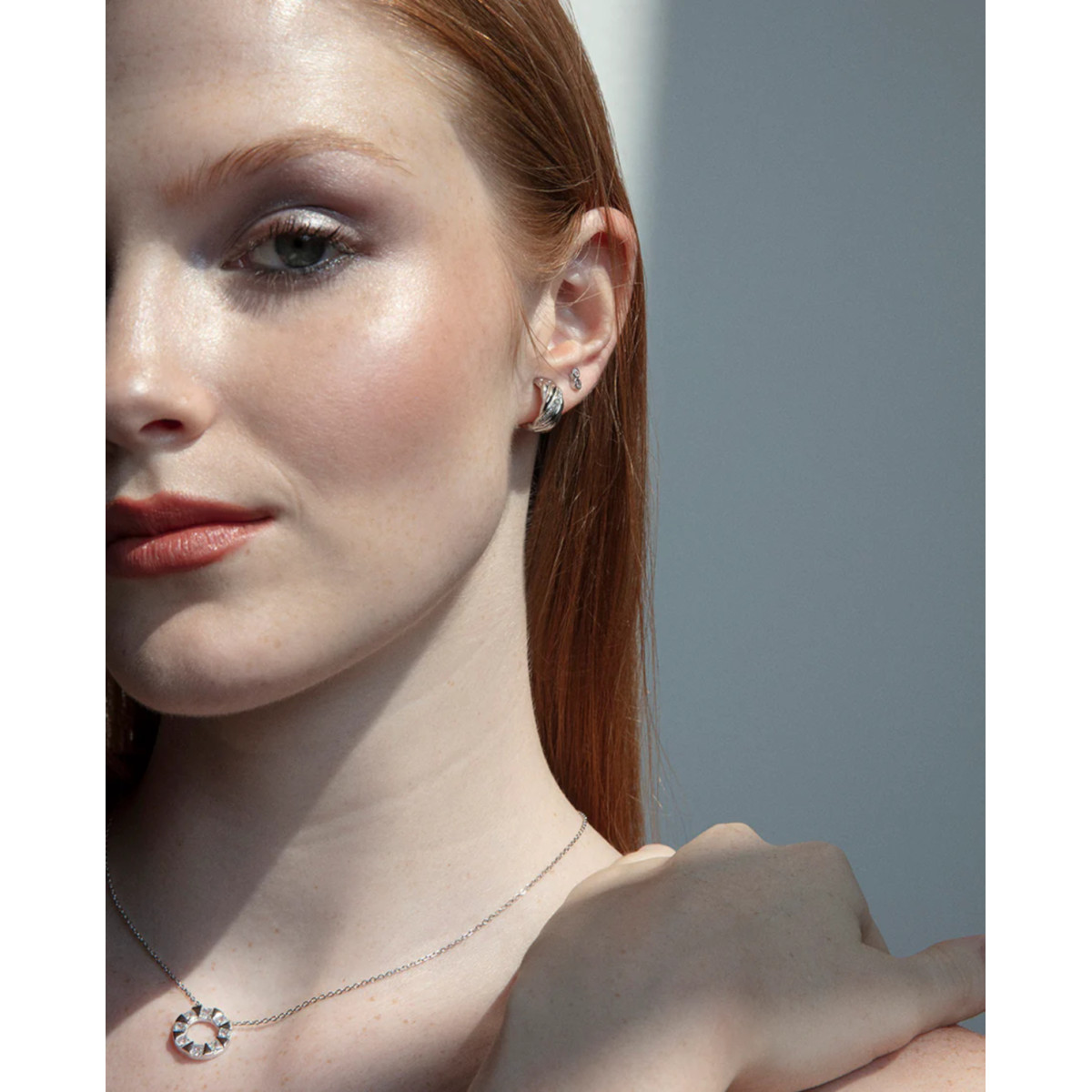 COLLAR PLATA DE LEY BAÑO RODIO CIRCONITA - 2312C000-30