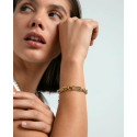 PULSERA ACERO IP DORADO ESLABONES - 14288P01019