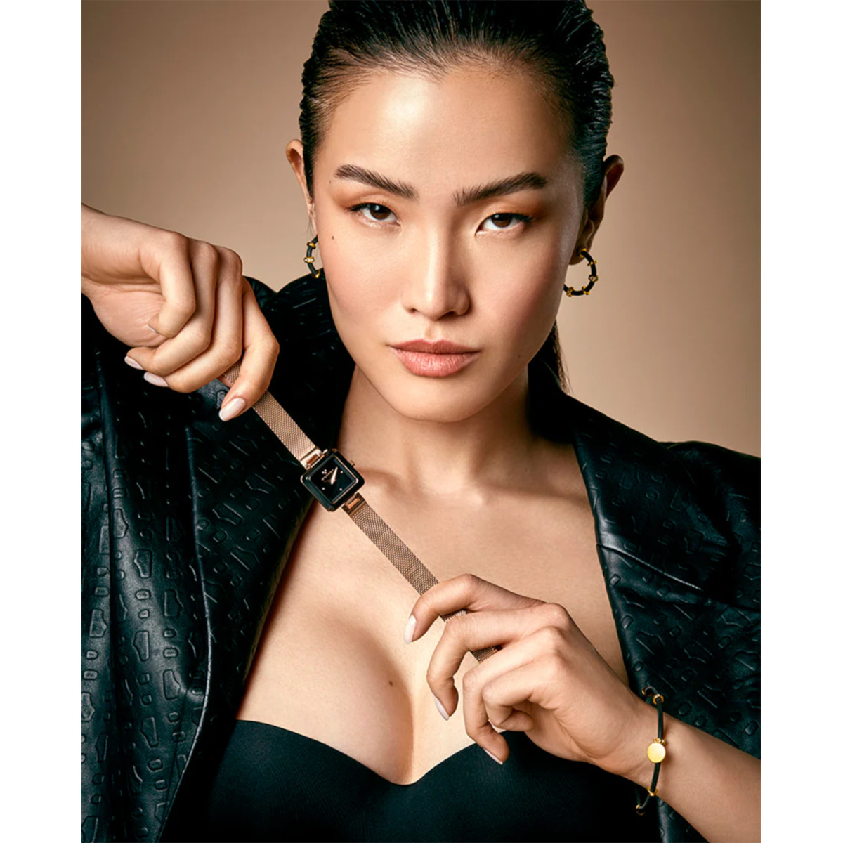 PULS ACERO IP NEGRO Y DORADO CIRC SRA FN - 14110P01010