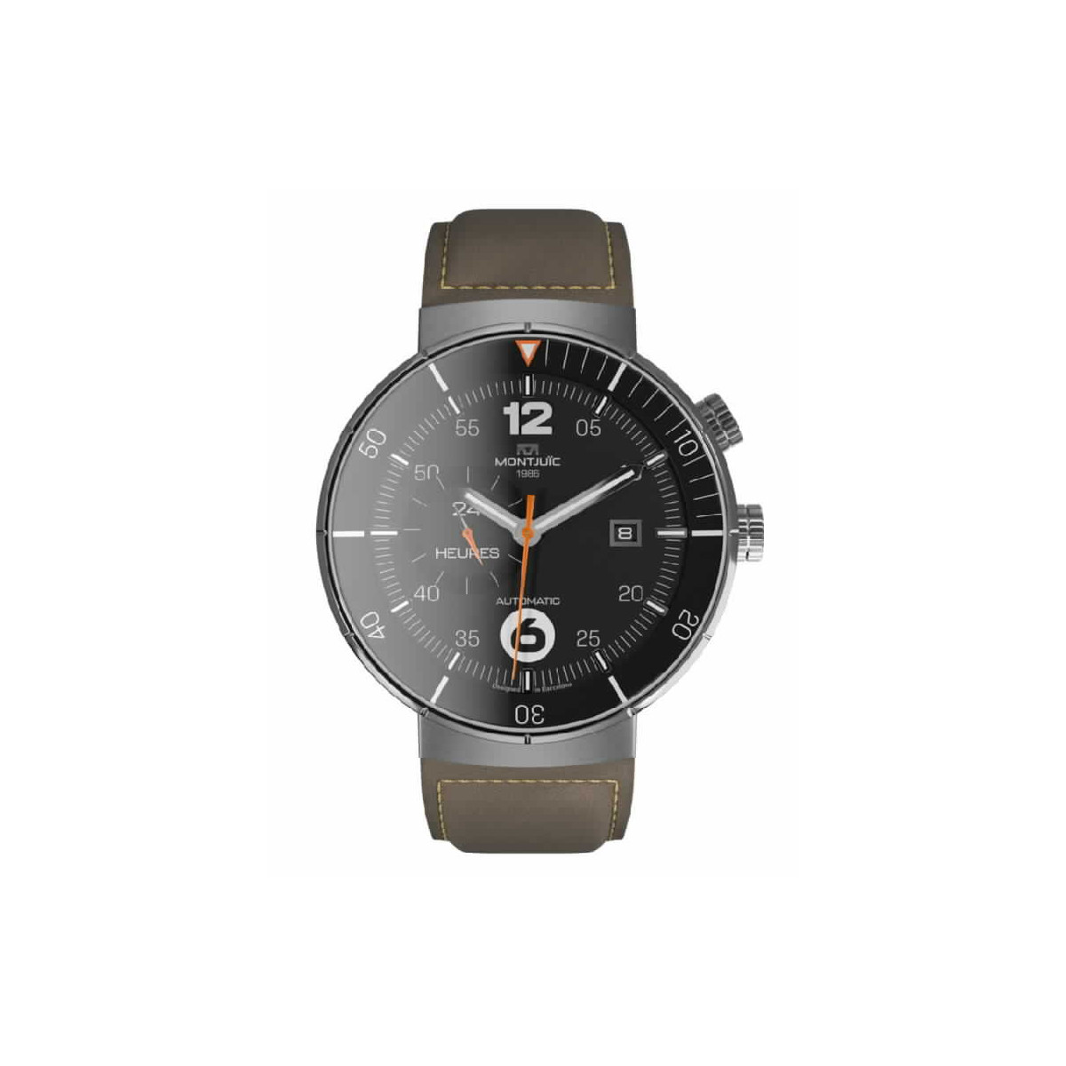 MONTJUIC AUTO.ST.BLACK DIAL CORR PELL - MJ4.0101.S