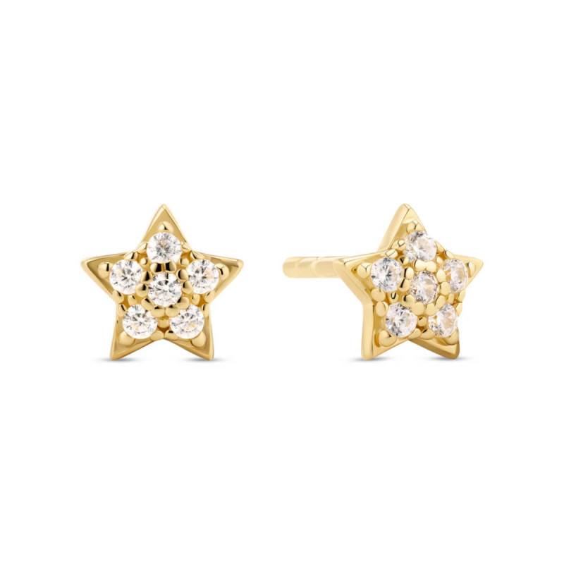 PENDIENTES PLATA BANY ORO ESTRELLA ZC BLANCA T. PRE - 19019