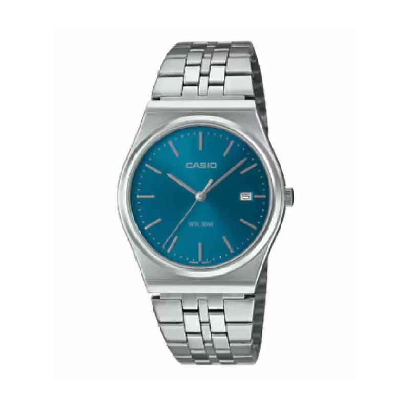 CASIO ANAL BRAZ PLATA ESF BLAU  - MTP-B145D-2A2V