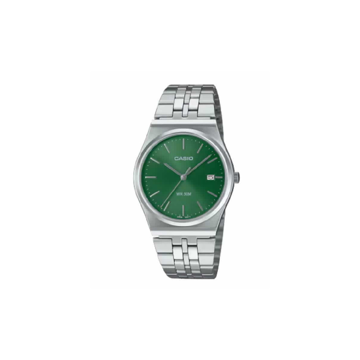 CASIO ANAL BRAZ PLATA ESF VERD - MTP-B145D-3AVE