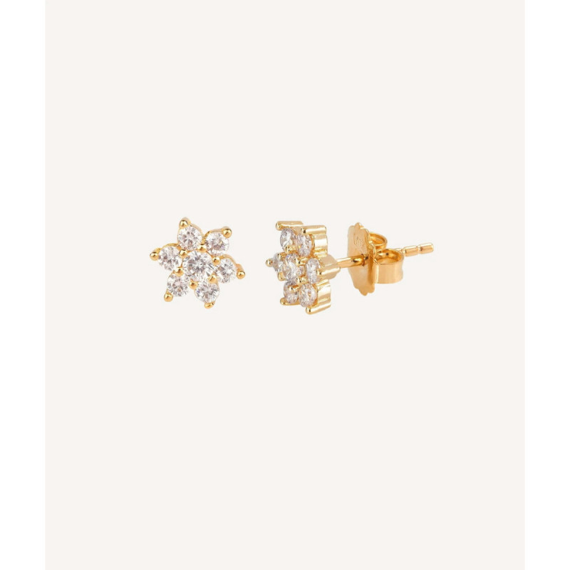 PENDIENTES FLOR CIRCONITAS  - G1904B